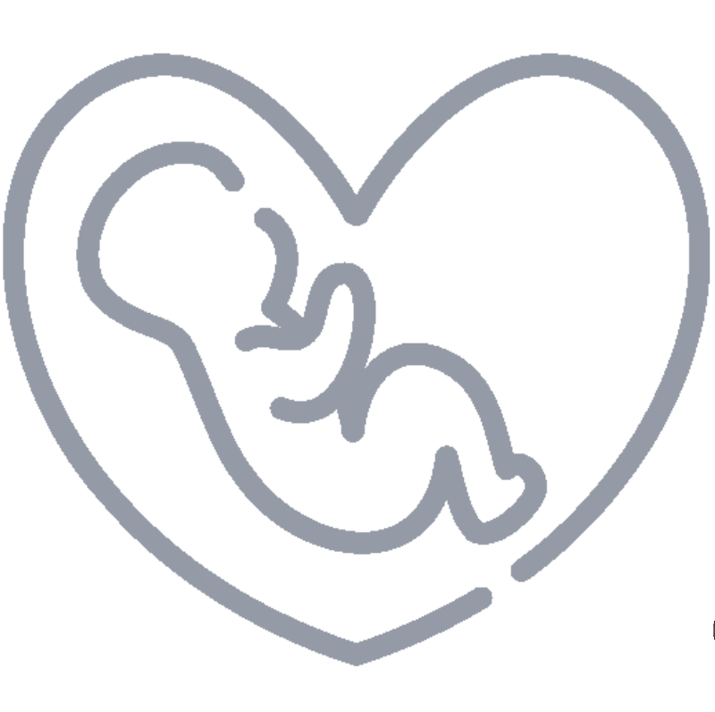 Dibujo bebe dentro de un corazón